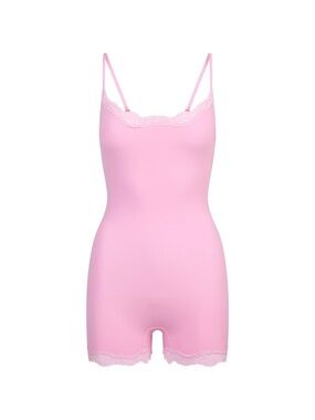 SKIMS Fits Everybody Lace Onesie – Bubble Gum Tonal – Size Medium – New